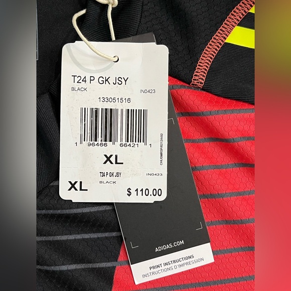 Adidas T24 P Short Sleeve Goalkeeper Jersey ‘Black’ (size mens XL) - Picture 3 of 9